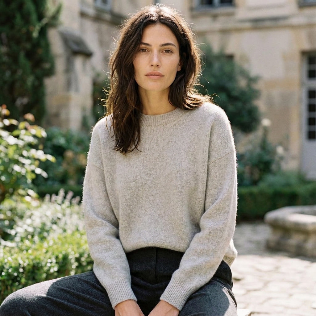 ADALINE - 100% LAINE - GRIS CLAIR