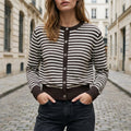 DOROTHEE - MELANGE LAINE ET CACHEMIRE - CHOCOLAT / BLEU CIEL